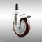Service Caster 5 Inch 316SS Maroon Poly Swivel 7/8 Inch Expanding Stem Caster Lock Brake SCC SCC-SS316TTLEX20S514-PPUB-MRN-78 - alternate 4